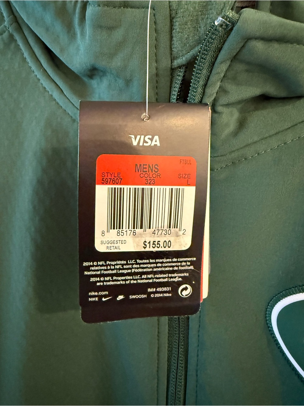 Nike New York Jets Jacket Size Large - Picture 3 of 3